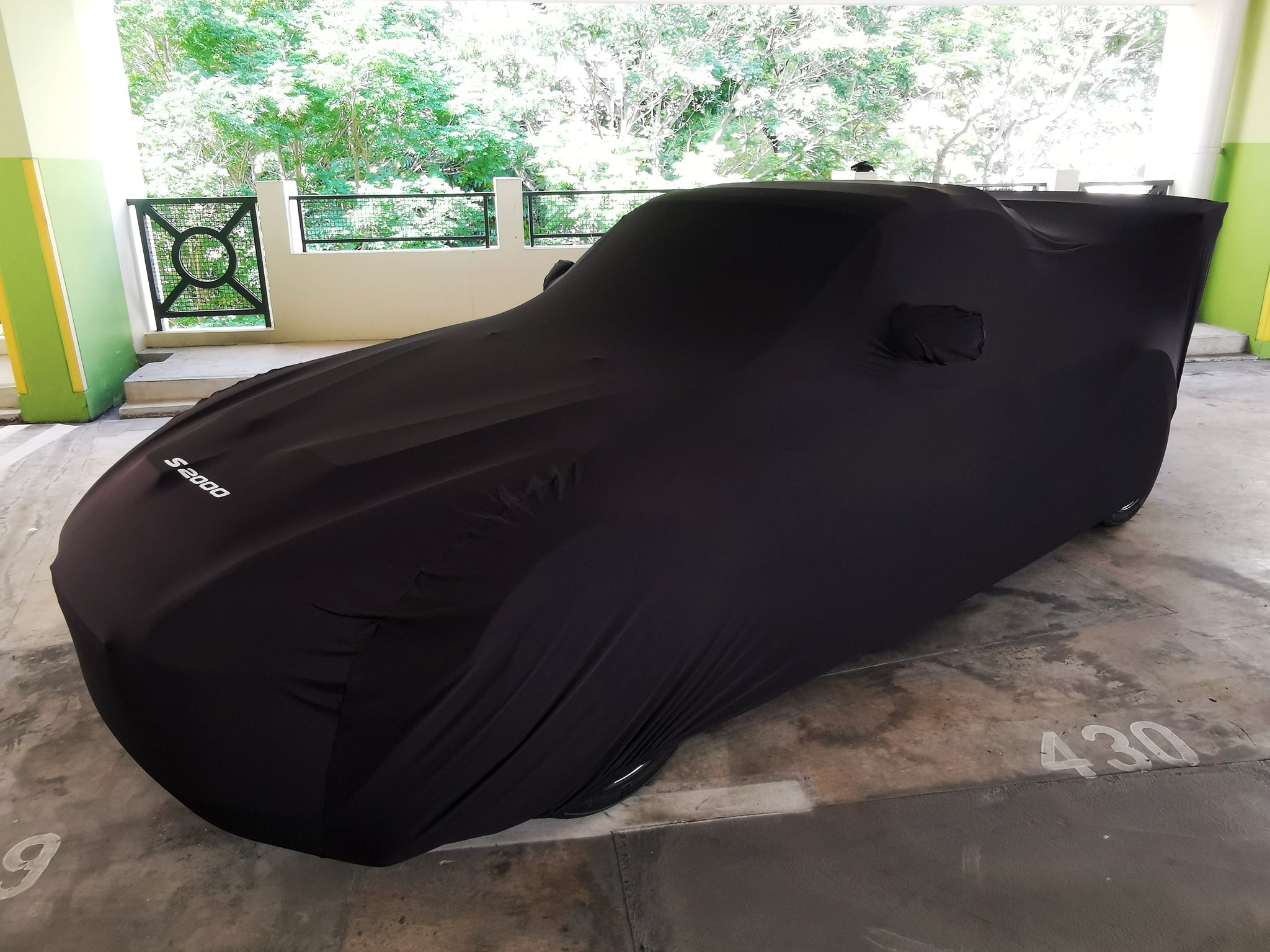  Star Cover Compatible avec Une bâche d'extérieur pour Honda  S2000 Housse avec Manchons de rétroviseurs Noir